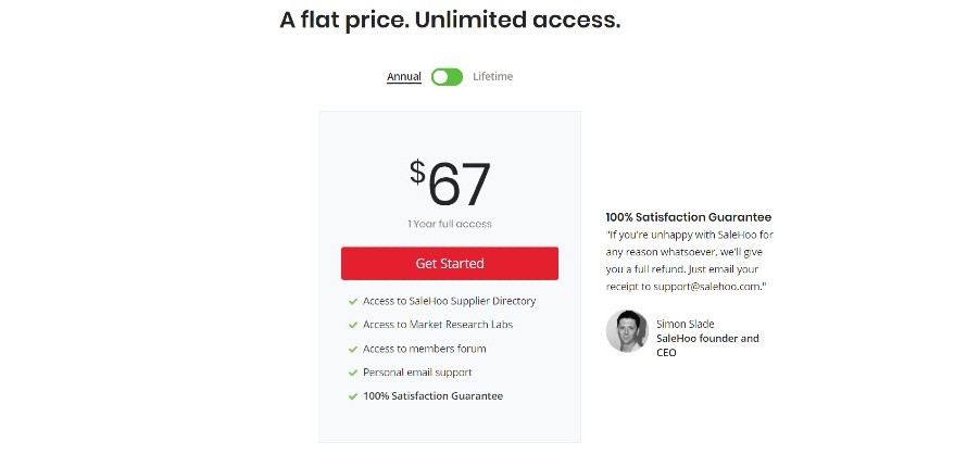 Salehoo - plans and pricing